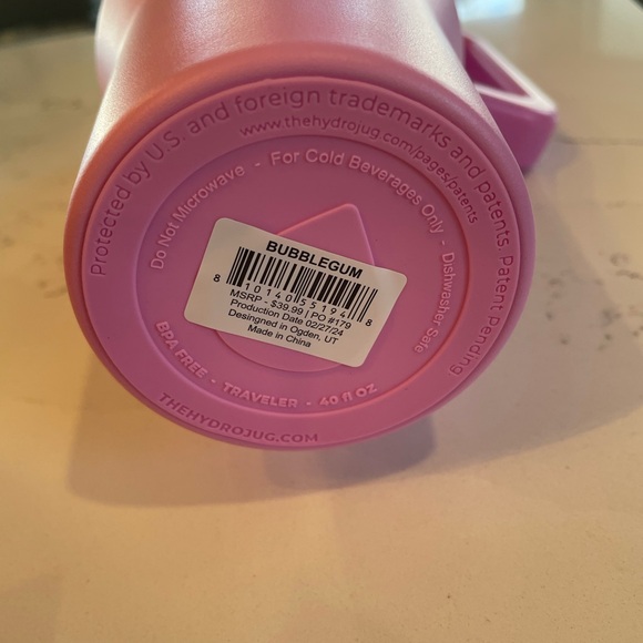 HydroJug Bubblegum Pink Bottle with Boot - Picture 2 of 2